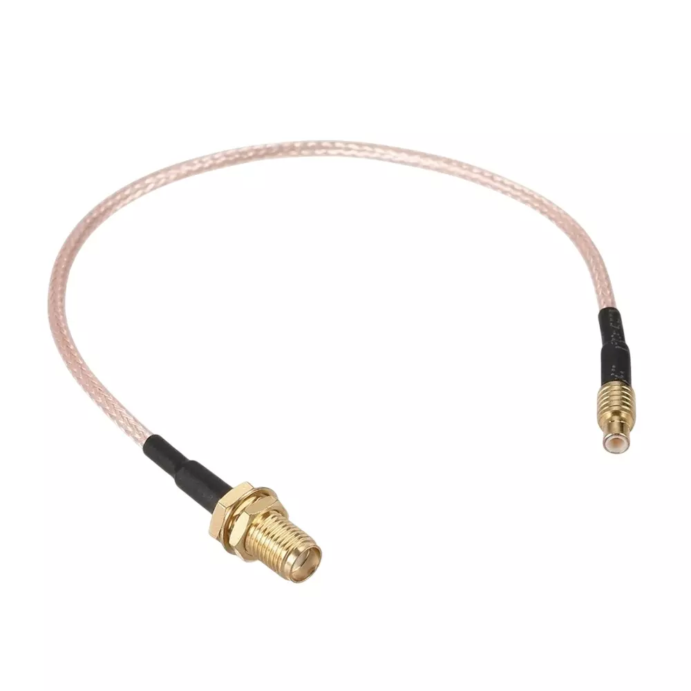 NBR RF Coaxial Pigtail Extension Cable SMA Female Bulkhead Jack to MCX Male Straight 20 cm Cable Length 50 Ohm Impedance, CA0323