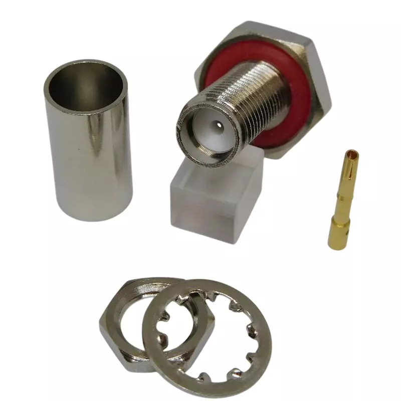 NIHON ELEPARTS Coaxial Connector Jack DC to 6 GHz or more Frequency Nickel Surface Treatment, SMA-RSFB-3DFB