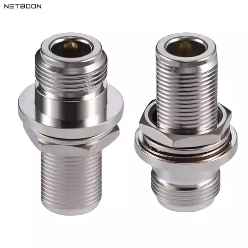 netboon-straight-coaxial-connector-n-female-to-n-female-nickel-plated-brass-50-ohm-for-rf-communication-n-f-n-f-bh-adp-1p