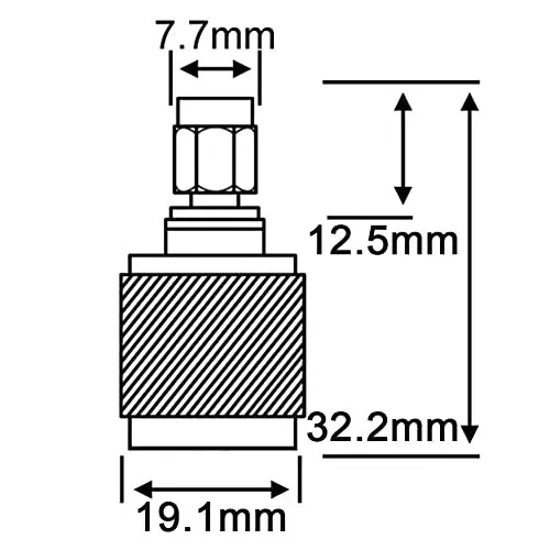 netboon-straight-coaxial-connector-n-male-to-rp-sma-male-nickel-plated-brass-50-ohm-for-rf-communication-n-m-sma-m-rp-adp-3p-pack-of-3