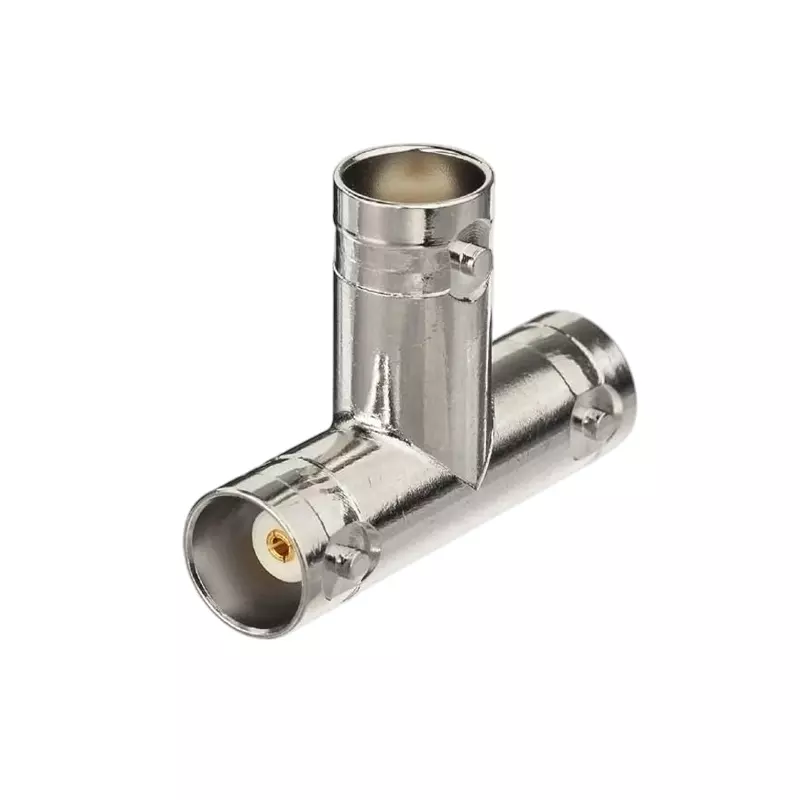 GENERIC BNC Female T-Type to BNC Female Coaxial Cable Adapter 50 Ω Impedance for High Speed Cable, TA093