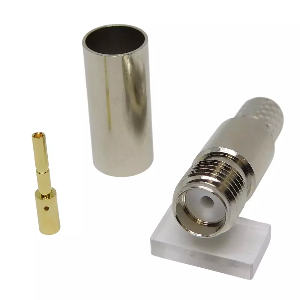 NIHON ELEPARTS Coaxial Connector Jack DC to 6 GHz or more Frequency Nickel Surface Treatment, SMA-RS-3.5DSFA