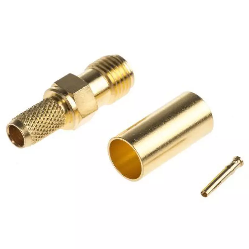 Telegartner SMA Connector 0-18 GHz Operating Frequency 50 Ω Impedance Gold Body Plating, J01151A0611