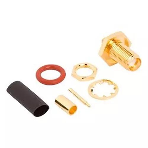 AMPHENOL RF RF Coaxial Connector, SMA RP, BLKHD JACK, 50 OHM, 132284RP