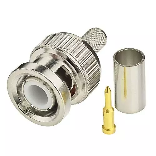 GENERIC BNC Male Crimp Connector with Ferrule & Pin for Coaxial Cable, RC020