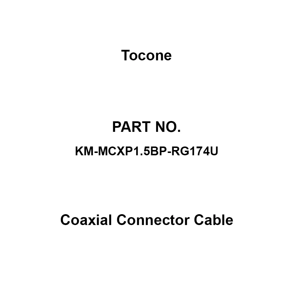 Tocone Coaxial Cable with Connector Φ2.5 mm Outer Dia 1.5 m Length, KM-MCXP1.5BP-RG174U