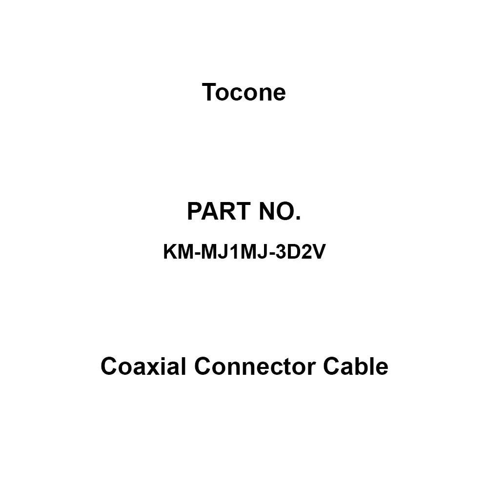 Tocone Coaxial Cable with Connector Φ5.3 mm Outer Dia 1 m Length, KM-MJ1MJ-3D2V