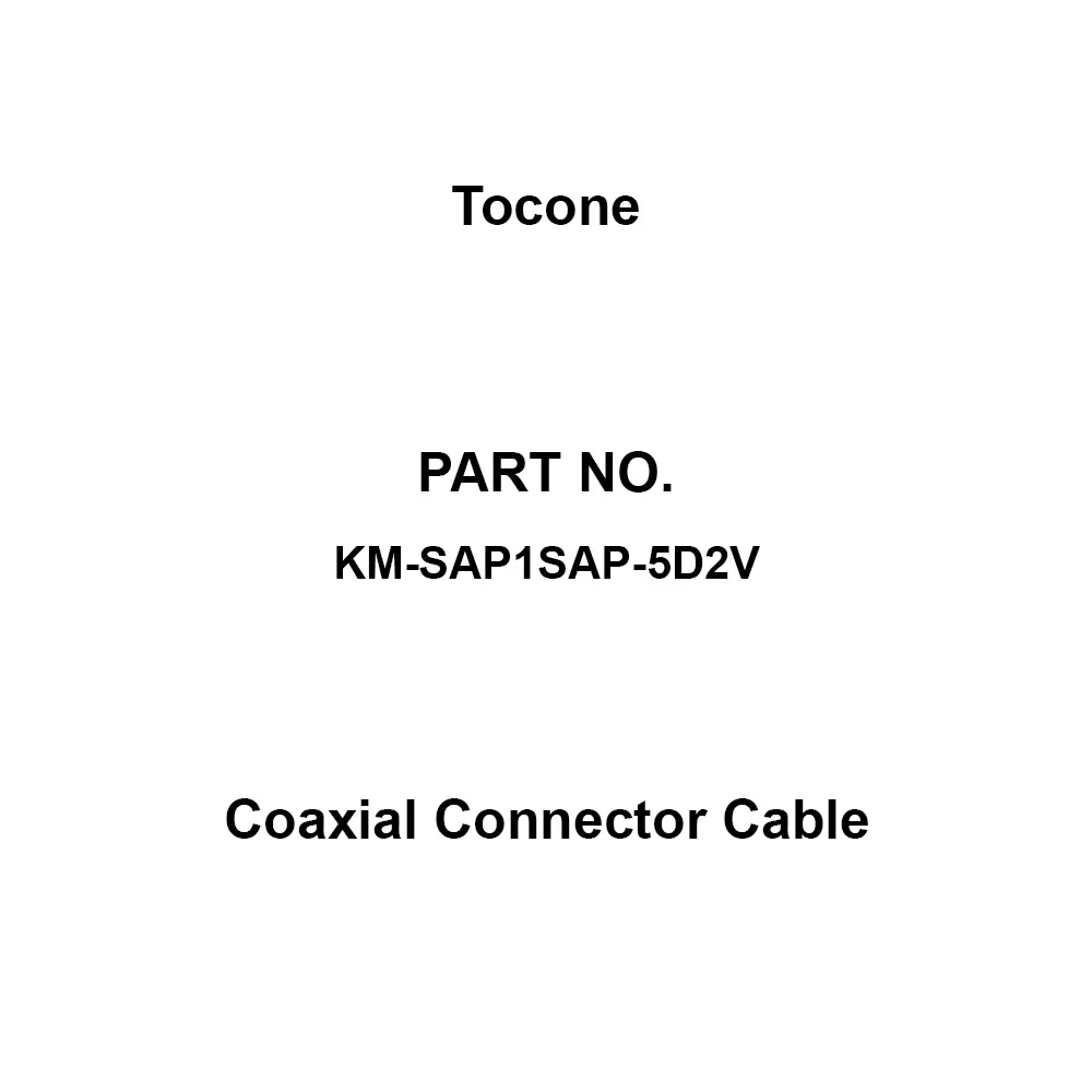 Tocone Coaxial Cable with Connector Φ7.3 mm Outer Dia 1 m Length, KM-SAP1SAP-5D2V