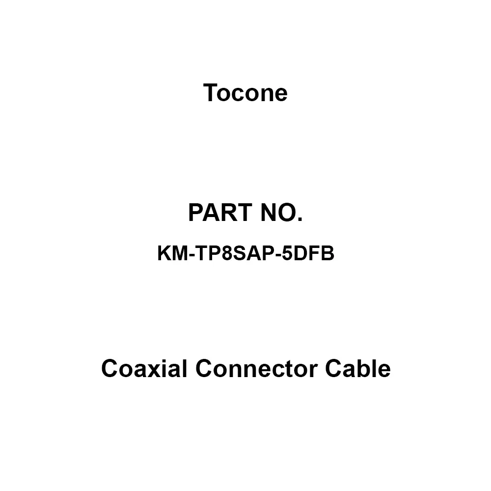 Tocone Coaxial Cable with Connector Φ7.6 mm Outer Dia 8 m Length, KM-TP8SAP-5DFB