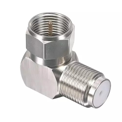NBR Adapter Coaxial (RG6 Compatible) Nickel Plated Brass High Speed, TA028