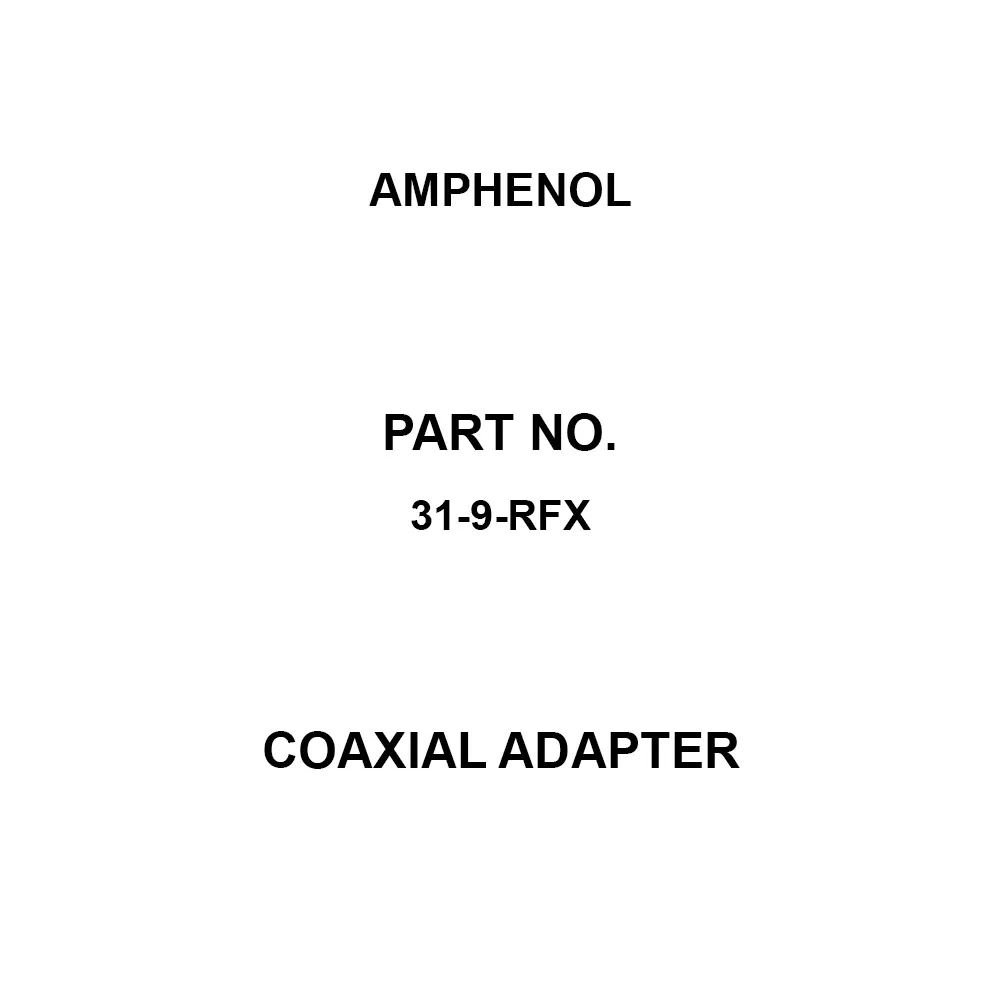 Amphenol Coaxial Adapter Right angle Connection Direction Male/Female, 31-9-RFX