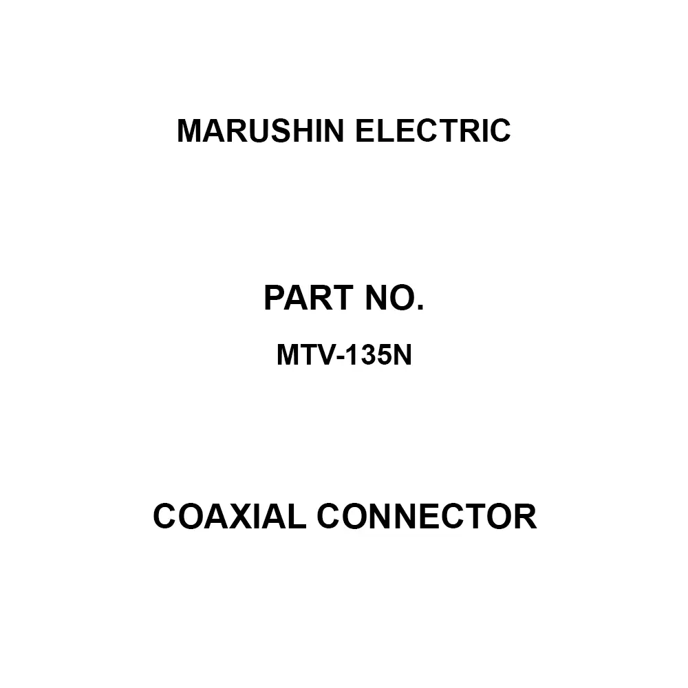 MARUSHIN ELECTRIC Coaxial Connector Round type Type Y type Shape, MTV-135N (Pack of 10)