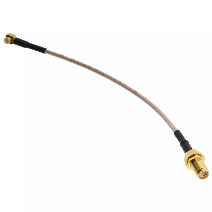 AMPHENOL RF RF Coaxial Cable Assemblies COAX CABLE, MCX PLUG-SMA BHD JACK, 6", 245130-01-06.00.