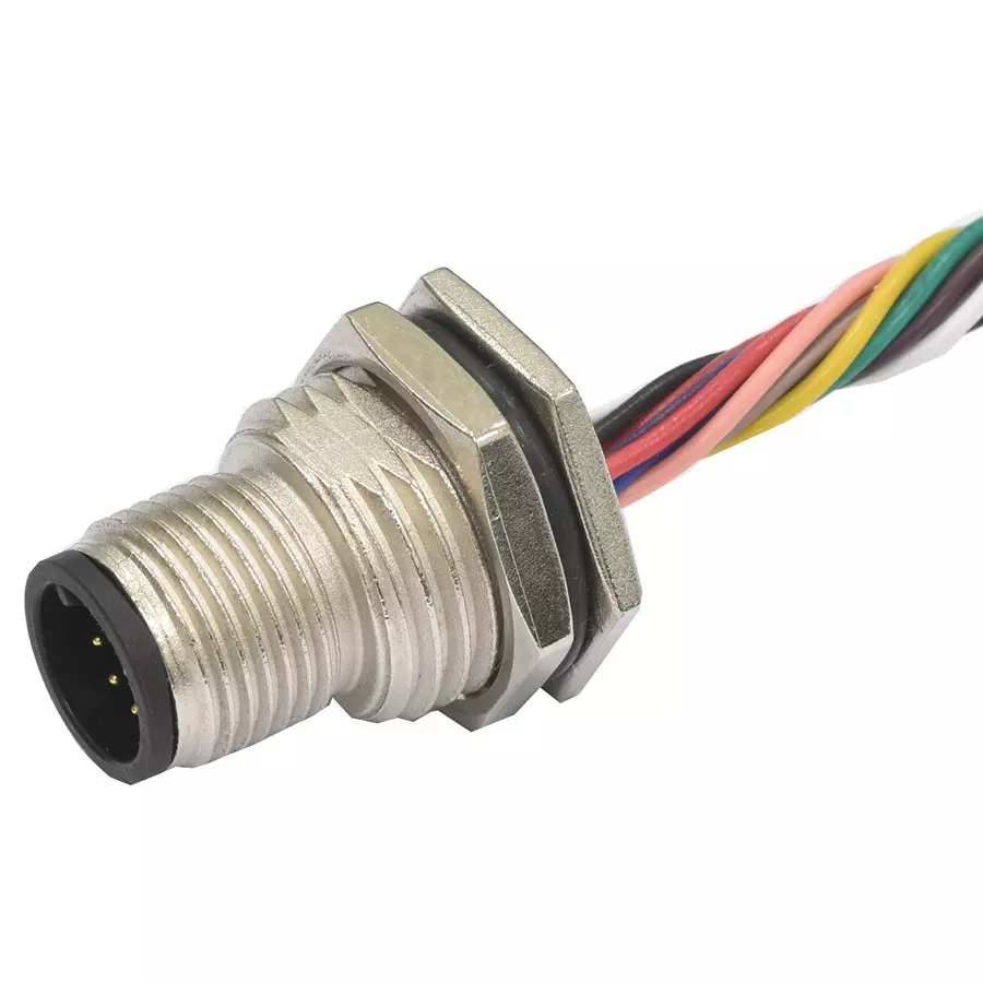 AMPHENOL LTW SENSOR CORD, M12 PLUG-FREE END, 7.87", MSAS-17PMMC-SF8B20