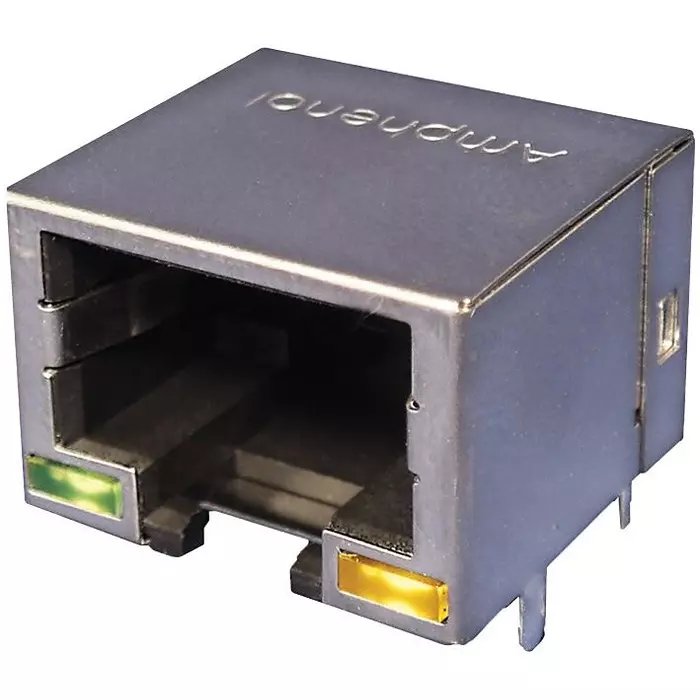 AMPHENOL COMMUNICATIONS SOLUTIONS CONNECTOR, MODULAR JACK, 1PORT, 8P8C, RJE73-188-00110