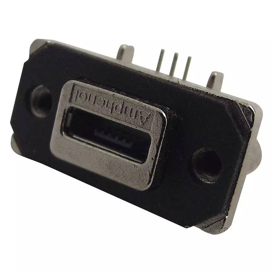 AMPHENOL COMMUNICATIONS SOLUTIONS MICRO USB, TYPE AB, RECEPTACLE, TH, MUSB-K152-30