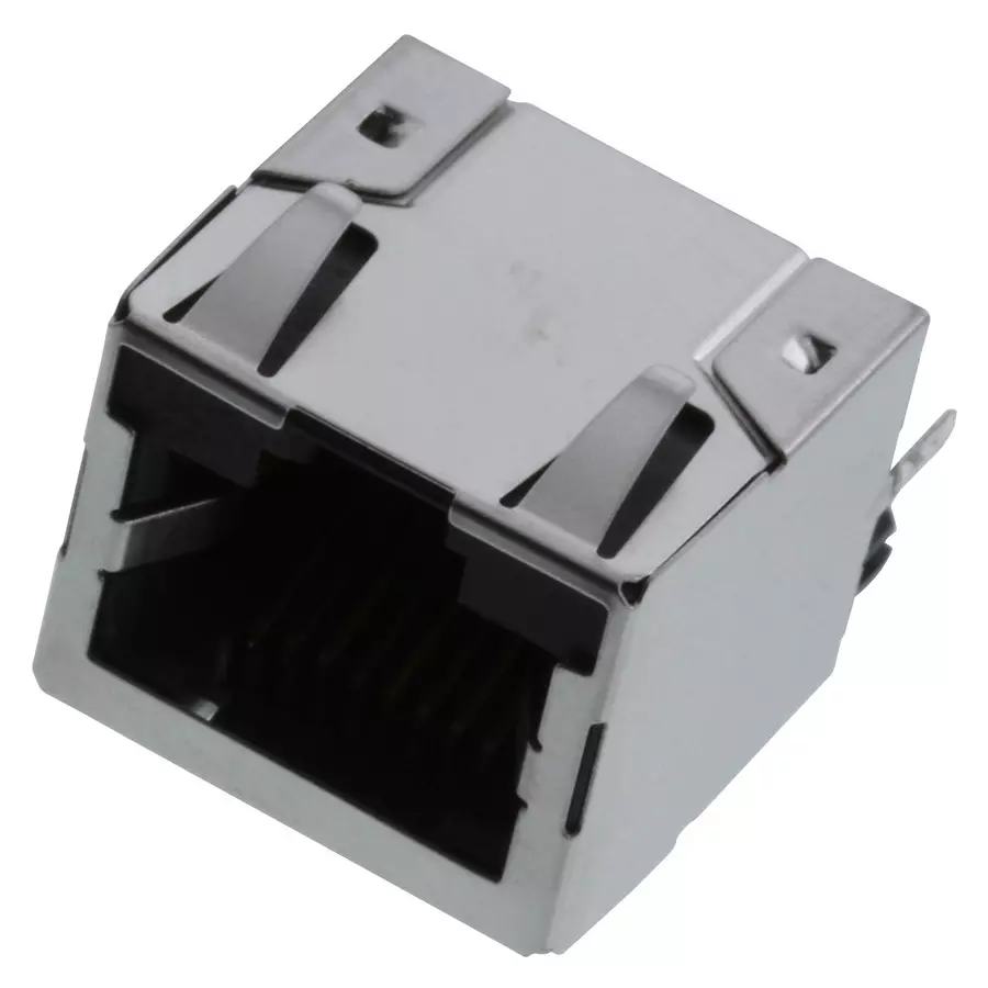AMPHENOL COMMUNICATIONS SOLUTIONS RJ45 CONNECTOR, JACK, 8P8C, 1 PORT, TH, RJHSEN384.