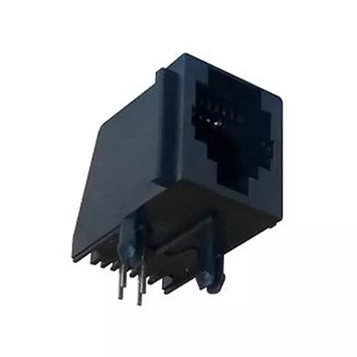 AMPHENOL COMMUNICATIONS SOLUTIONS MODULAR CONN, R/A JACK, 6P6C, 1PORT, TH, RJE021660220