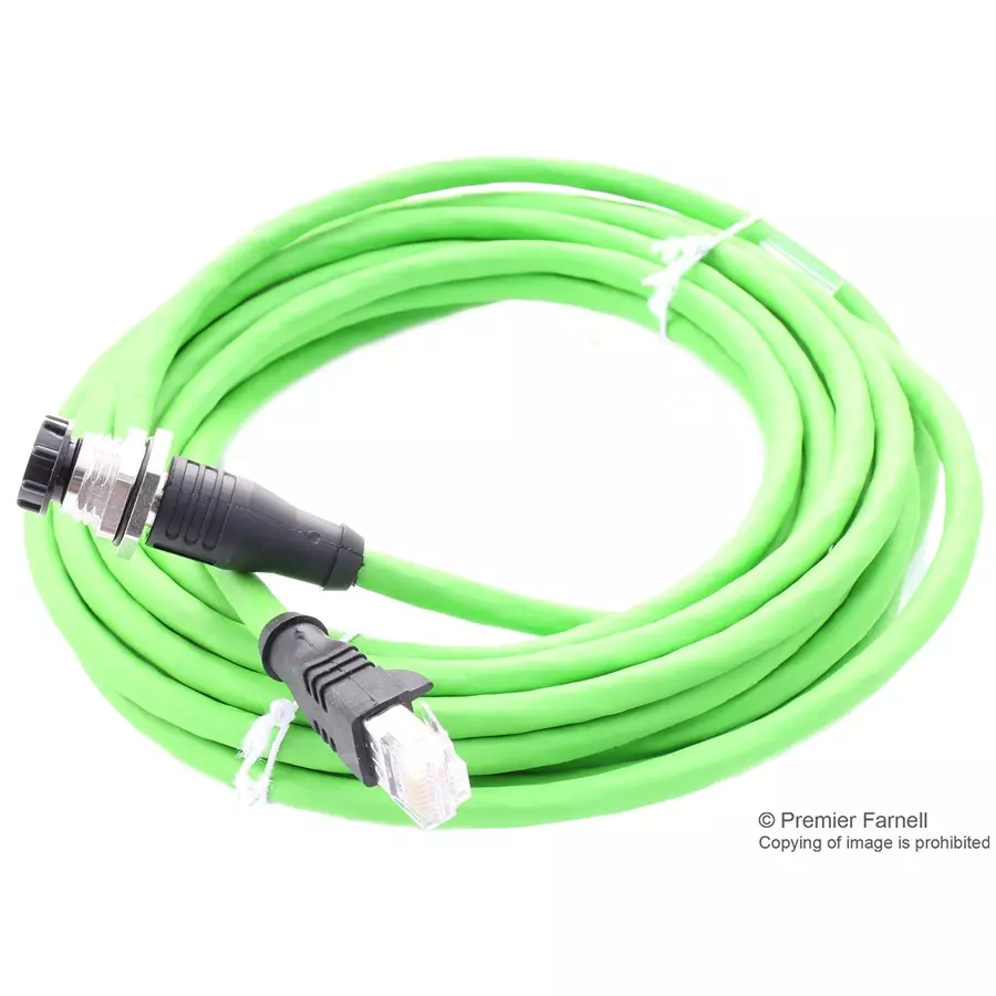 METZ CONNECT SENSOR CORD, 8P M12 RCPT-RJ45 PLUG, 1M, 142M2X25010