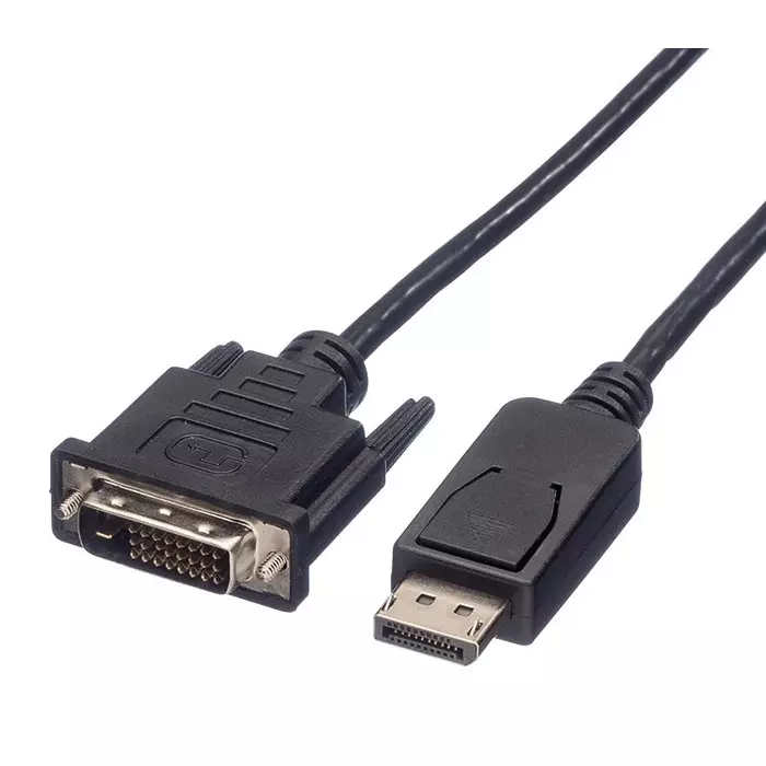 ROLINE CABLE, DP TO DVI-D PLUG, BLACK, 1.5M, 11.04.5619