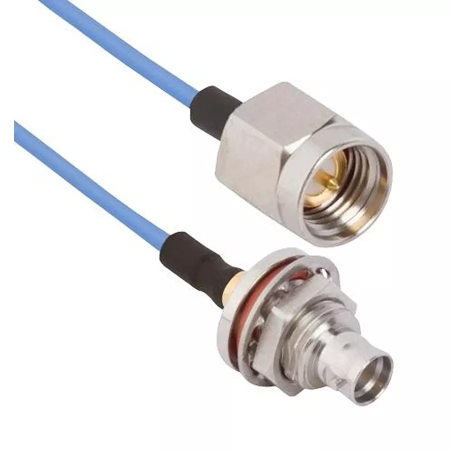 AMPHENOL SV MICROWAVE CABLE ASSY, SMPM QB PLUG-SMA PLUG, 12", 7032-9469