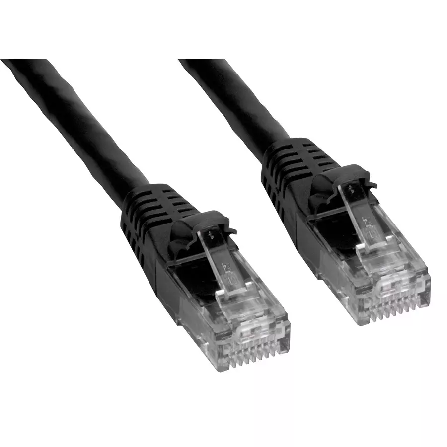 AMPHENOL CABLES ON DEMAND PATCH CABLE, RJ45 PLUG, 19 , BLACK, MP-64RJ45UNNK-019