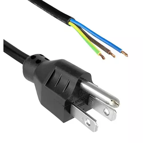QUALTEK ELECTRONICS POWER CORD, NEMA 5-15P/FREE END, 2M, 15A, 311024-01