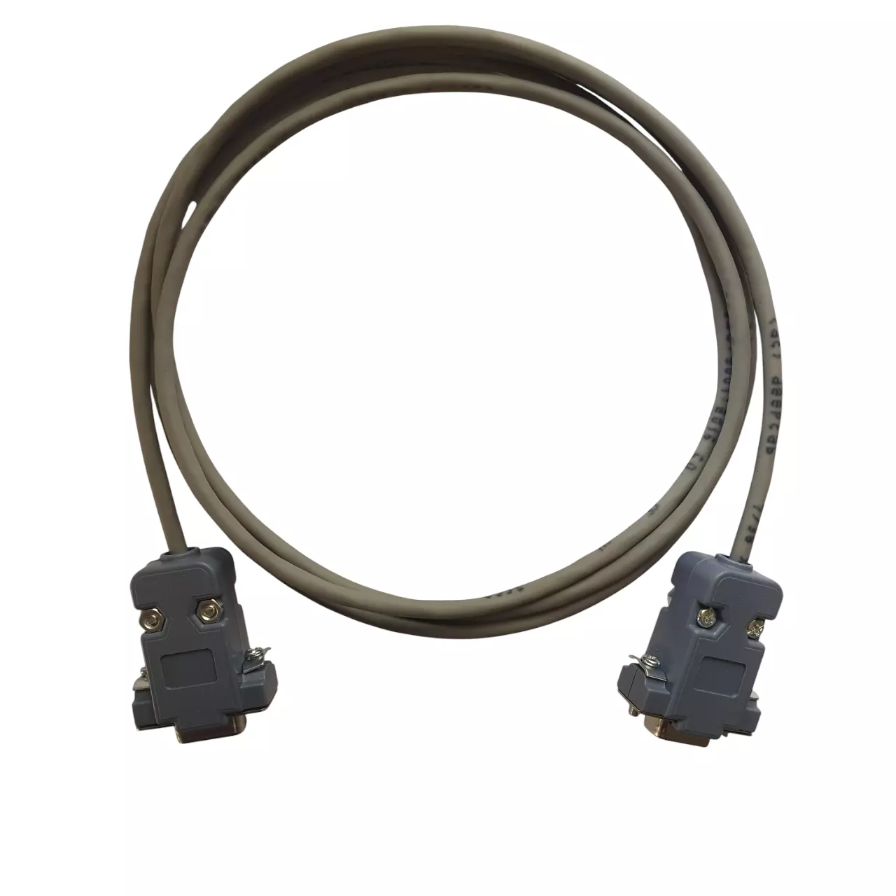 Delta 1.5 m PLC Programming Cable DB9 Female to DB9 Female RS-232 Interface Grey and Black Color