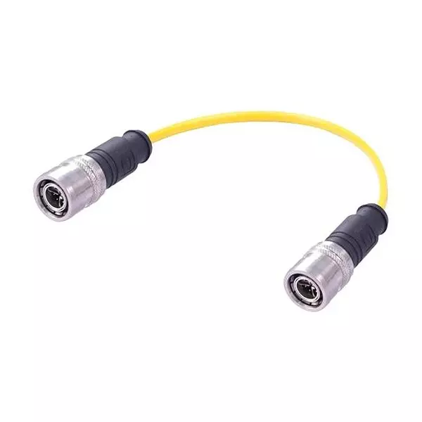 HARTING Cable Assembly, 8P M12 PLUG-PLUG, 16.4, YEL, 21406060886050