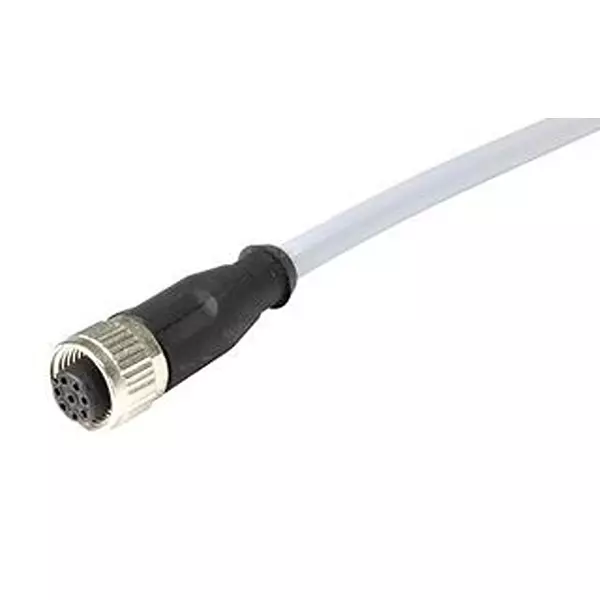 HARTING Cable Assembly, 8P M12 RCPT-FREE END/24.6 /GRY, 21348500882075