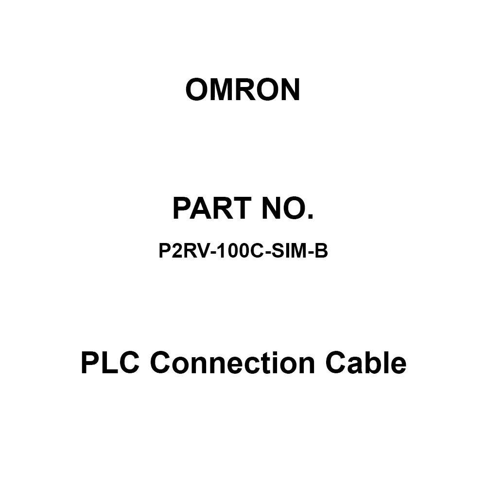 Omron PLC Connection Cable 1 m Cable Length, P2RV-100C-SIM-B