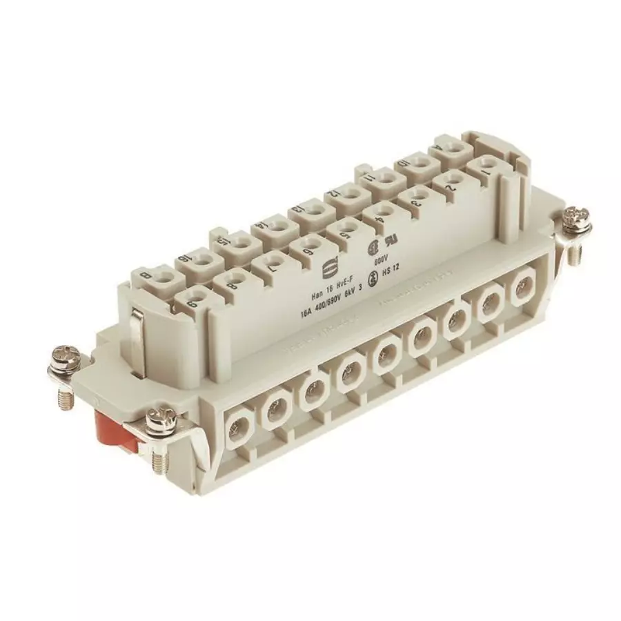 Harting HAN HV E Heavy Duty Power Connector 24 B Size Female Screw Termination, 09340162701