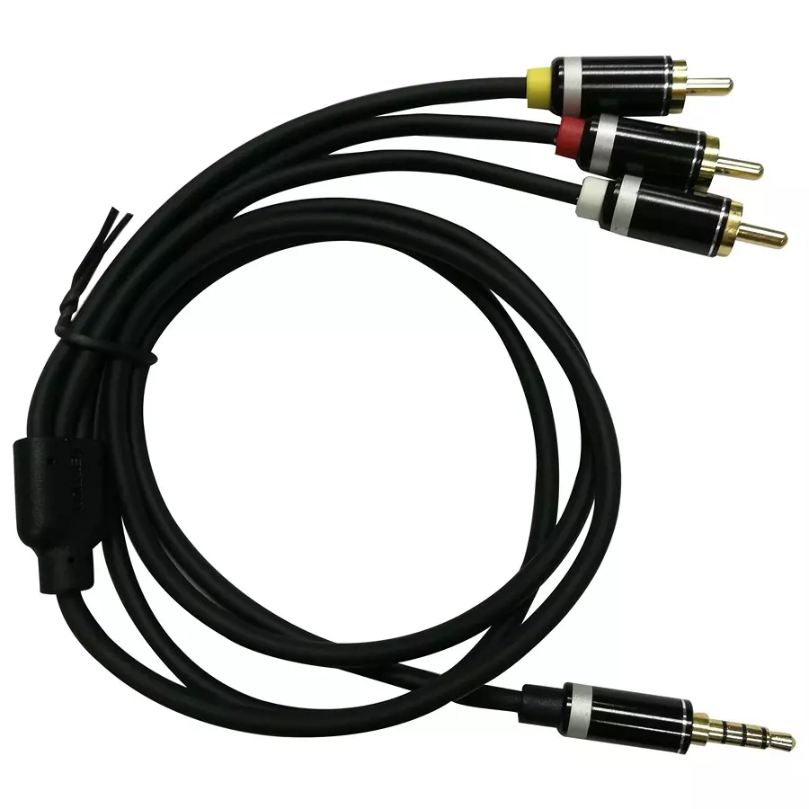 MULTICOMP PRO Audio / Video Cable Assemblies CABLE, 3.5MM 4P PLUG-RCA PLUG X 3, 2M, PS000237