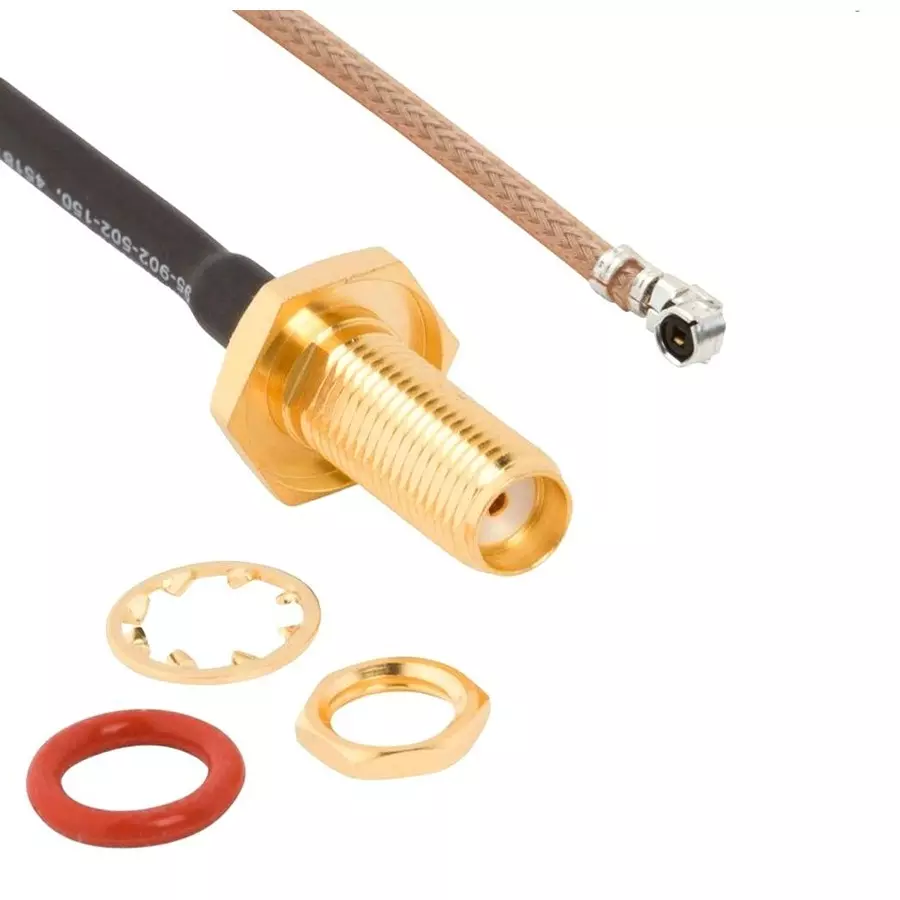 AMPHENOL RF RF Coaxial Cable Assemblies CABLE ASSY, SMA JACK-AMC R/A PLUG, 200MM, 095-902-568-200