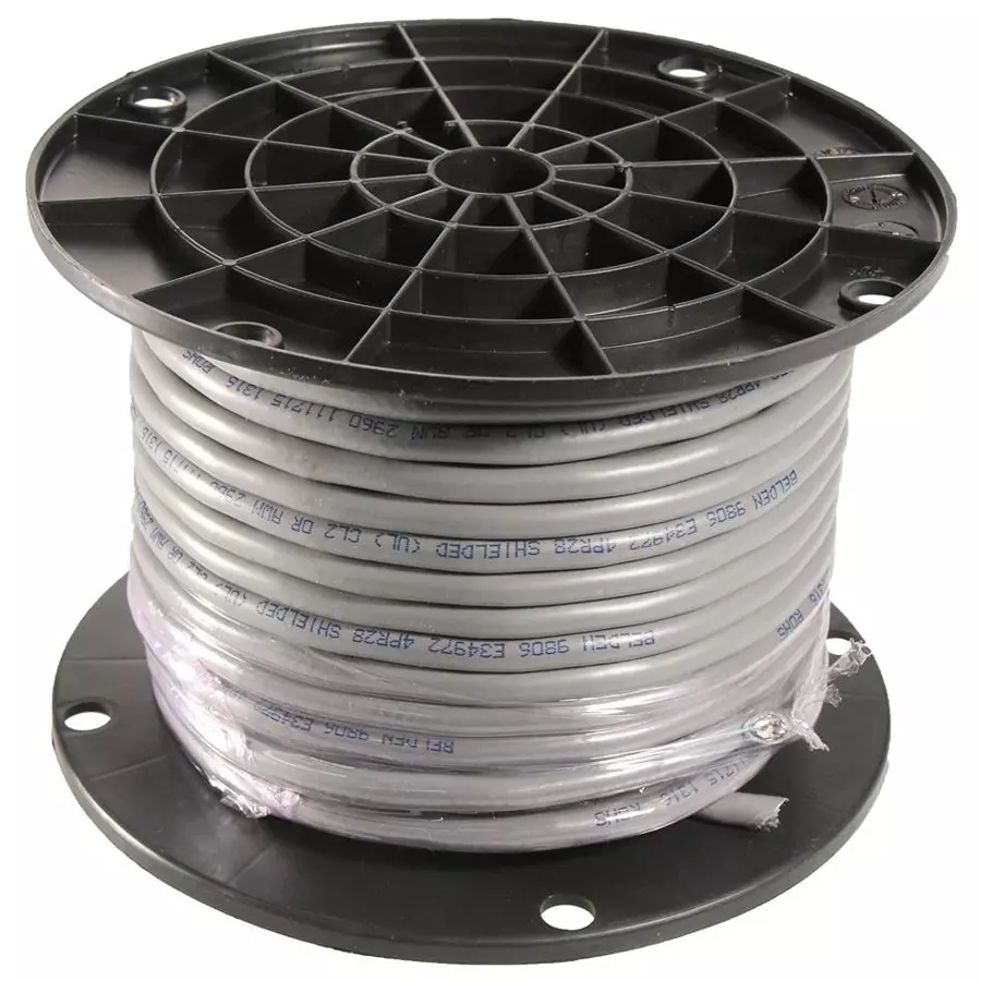 BELDEN SHIELDED CABLE MULTIPAIR, 4PAIR, 28AWG, 100FT, 150V, CHROME, 9806 060100 (Pack of 100)
