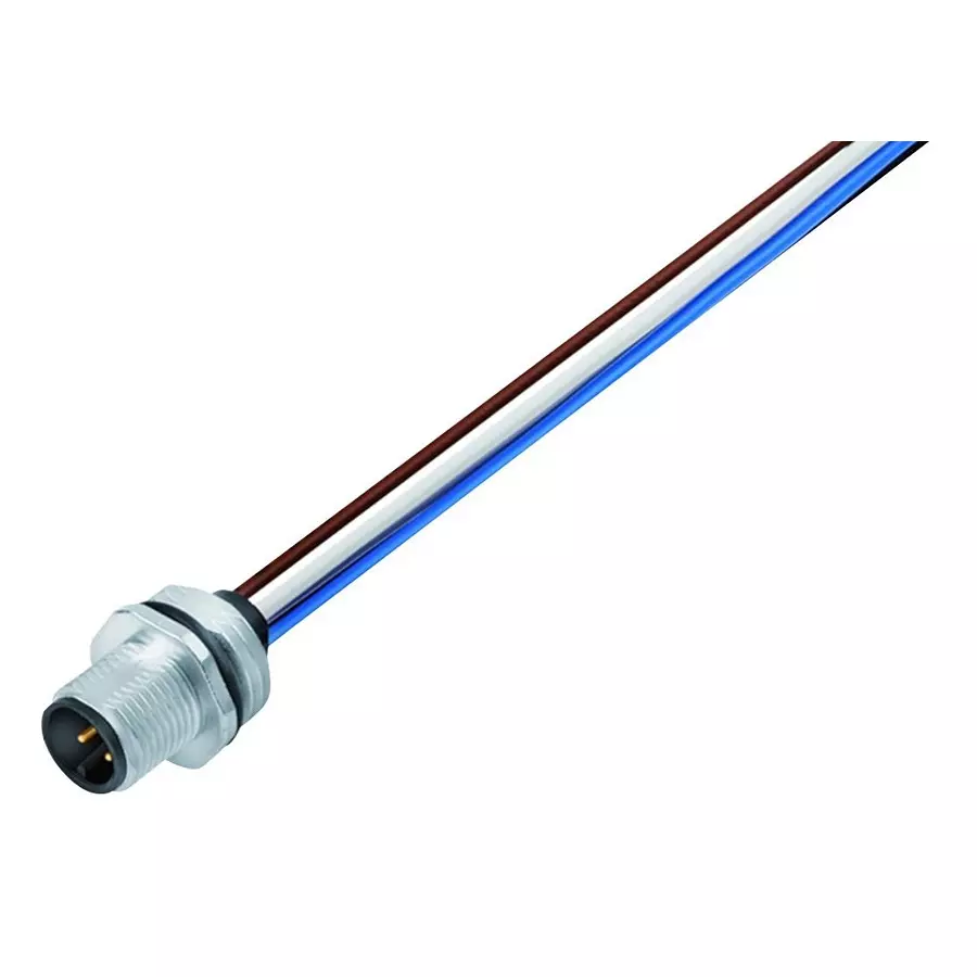 BINDER SENSOR CORD, 4P M12 PLUG-FREE END, 200MM, 76-0231-0015-00004-0200