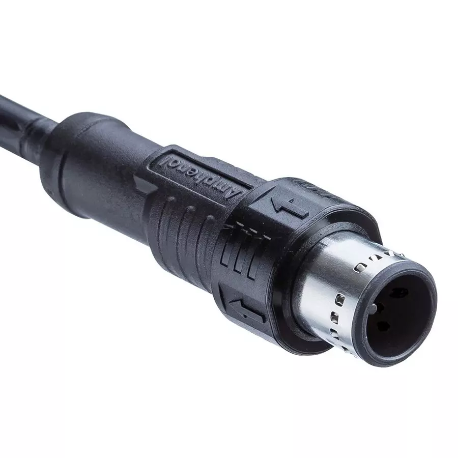 AMPHENOL LTW SENSOR CORD, M12 R/A PLUG-FREE END, 3.3 , M12A-17BMMM-PR8B01