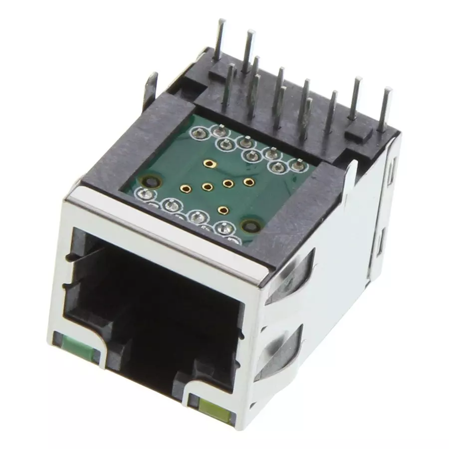 AMPHENOL COMMUNICATIONS SOLUTIONS RJ45 CONNECTOR, JACK, 8P8C, 1 PORT, TH, RJE1A1885411.