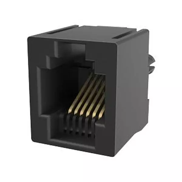 AMPHENOL COMMUNICATIONS SOLUTIONS MODULAR CONN, 6P6C, JACK, CAT3, TH, RJE08166041MH.