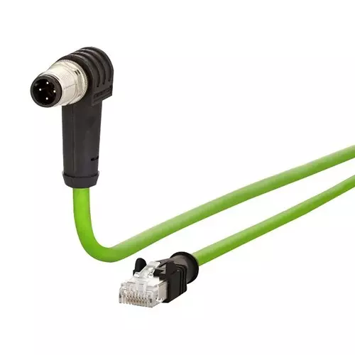 METZ CONNECT SENSOR CORD, 4P M12 PLUG-RJ45 PLUG, 3M, 142M4D59030