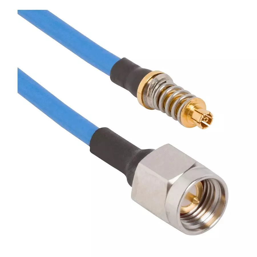 AMPHENOL SV MICROWAVE RF CABLE, SMPM JACK-SMA PLUG, 152MM, 7032-6729-060