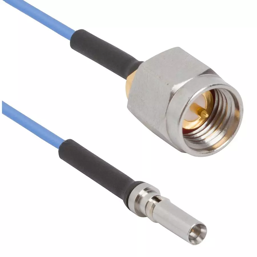 AMPHENOL SV MICROWAVE COAX CABLE, SMPS-SMA PLUG, 50 OHM, 12", 7038-0338