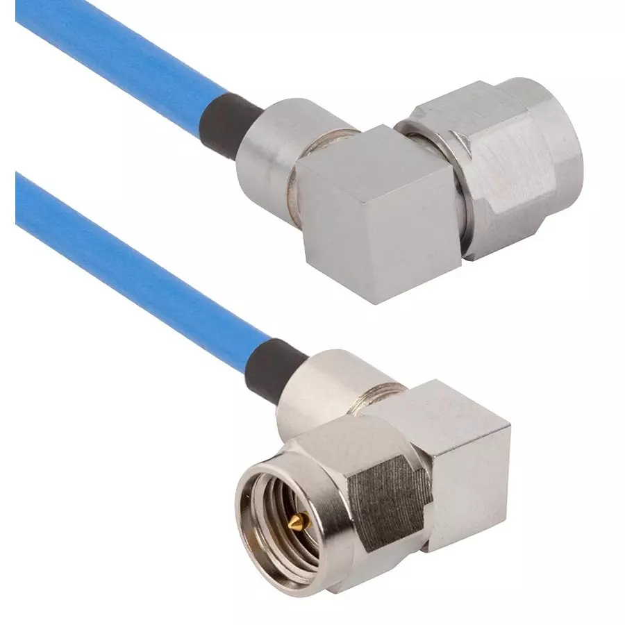 AMPHENOL SV MICROWAVE CABLE ASSY, SMA R/A PLUG-R/A PLUG, 6", 7029-3826