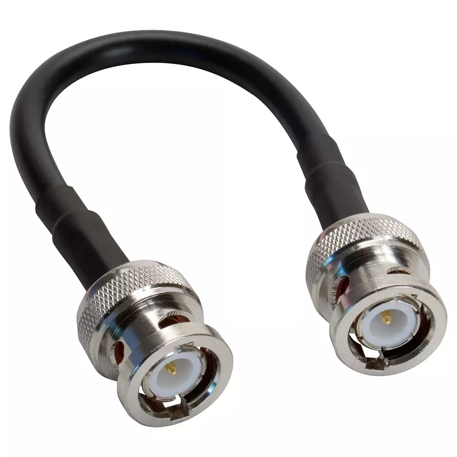 AMPHENOL CABLES ON DEMAND RF CABLE ASSEMBLY, BNC STR PLUG, 6", CO-058BNCX200-000.6