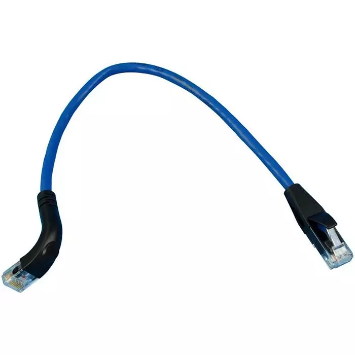 L-COM PATCH CORD, CAT5E, RJ45 PLUG, UTP, 1FT, BLUE, TRD815RABL-1