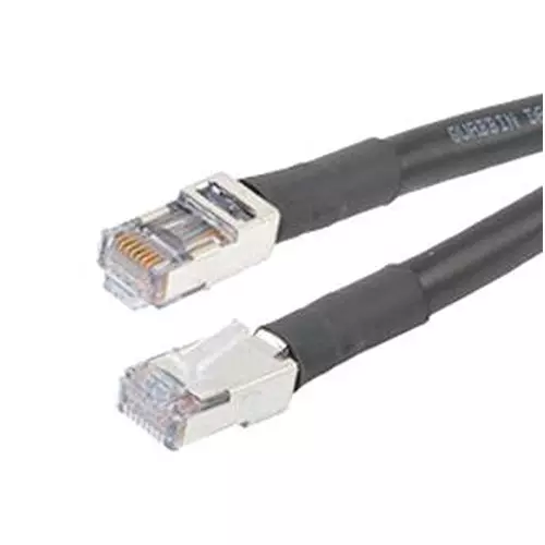 L-COM ENET CORD, CAT6, RJ45 PLUG-PLUG, 50 , TRD695OS-BLK-50F