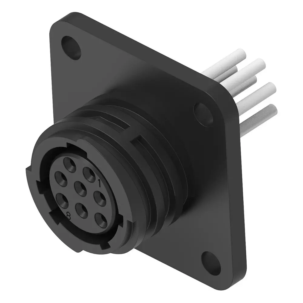 TE CONNECTIVITY Cir Cable, Rcpt-Free End, Rev, 8P, 2M, 2387132-3