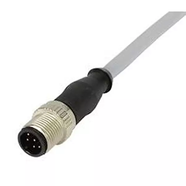 HARTING Cable Assembly, 8P M12 PLUG-FREE END, 6.6 /GRY, 21348400882020