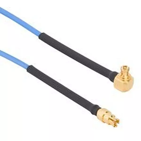 AMPHENOL RF Cable Assembly, SMPM PLUG-R/A PLUG, 50 OHM, 3", 095-725-131-003