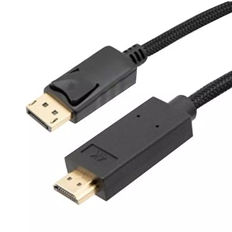 L-COM Cable Assembly, Dp Plug-Hdmi Plug, 9.8, DPHDMI-MM-3M.